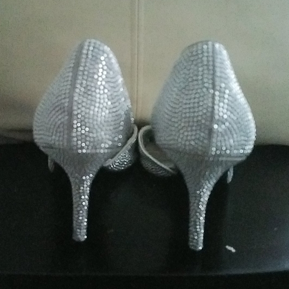Fun Silver Studded Party Heels - Picture 3 of 5